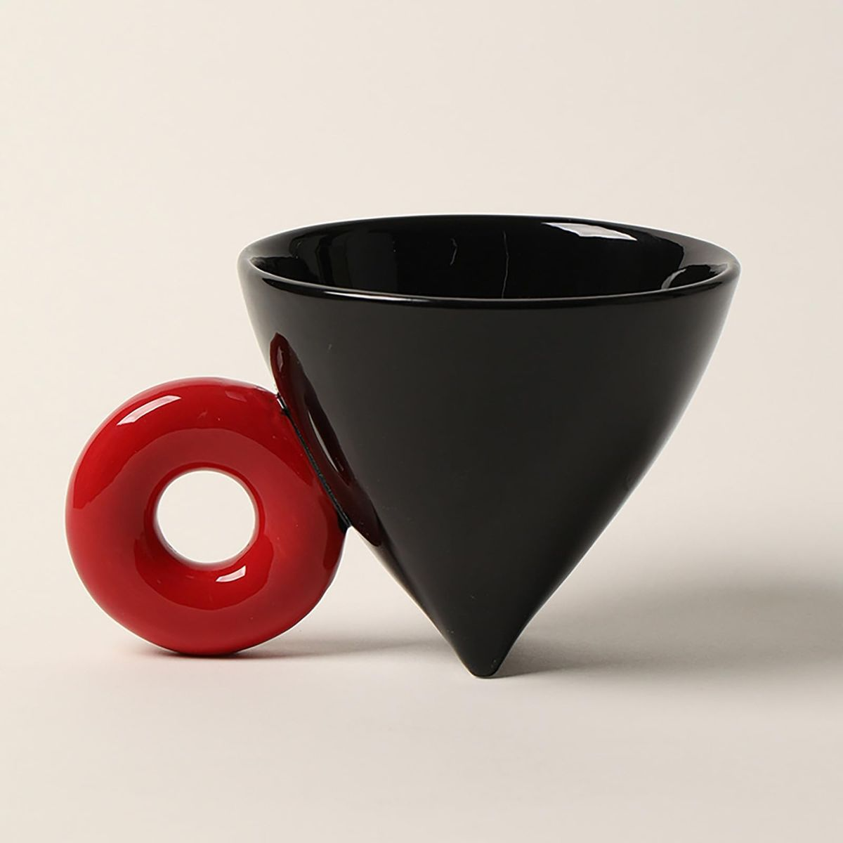 Modern Geometric Conical Espresso Mug Set – Set of 4